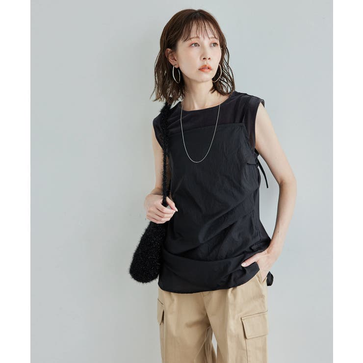 シアーミドル丈レイヤードキャミソール | ROPE' PICNIC | 詳細画像5 