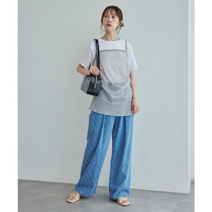 シアーミドル丈レイヤードキャミソール | ROPE' PICNIC | 詳細画像7 