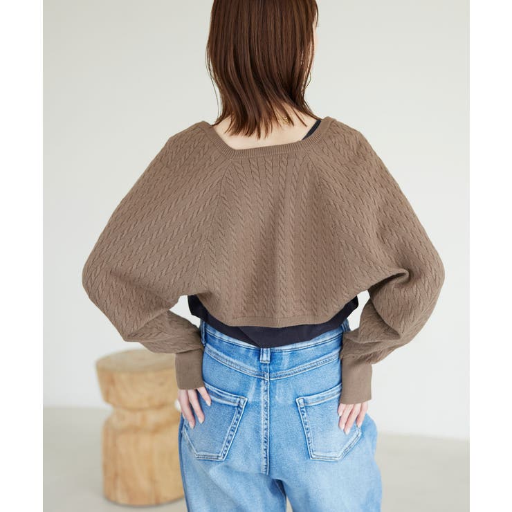 ケーブル編みニットアームボレロ | ROPE' PICNIC | 詳細画像12 