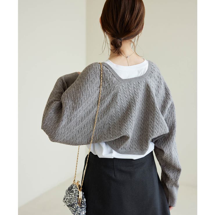 ケーブル編みニットアームボレロ | ROPE' PICNIC | 詳細画像7 
