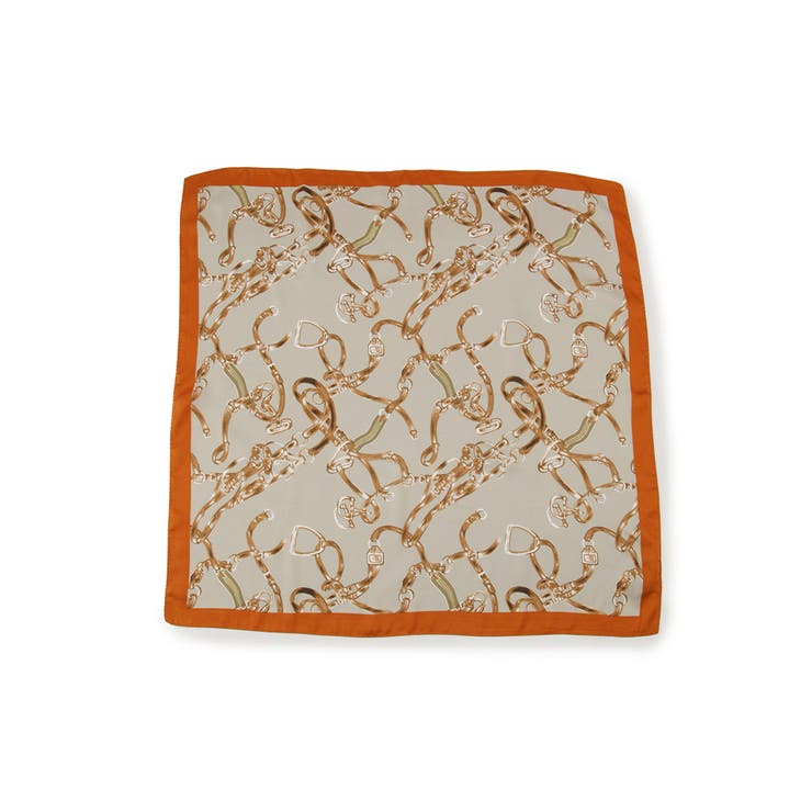 オレンジ系(71) | リング付きビンテージライク柄スカーフ | ROPE' PICNIC