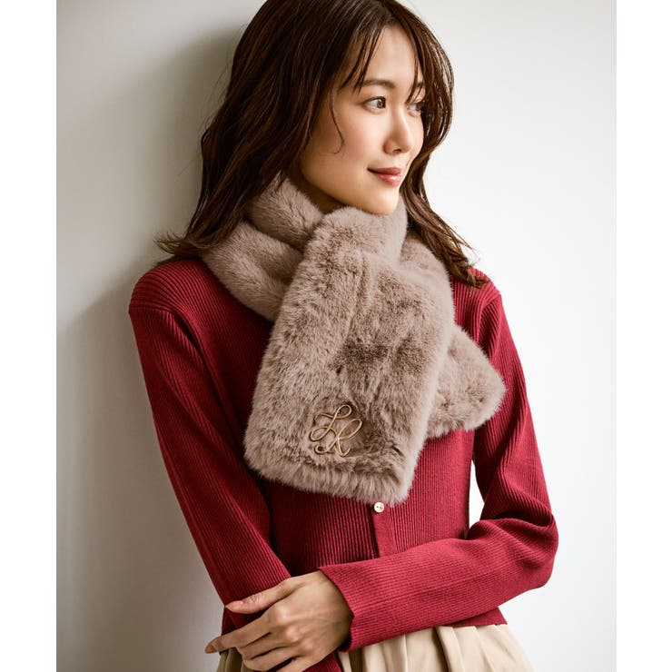 ブローチ付きフェイクファーティペット | ROPE' PICNIC | 詳細画像4 