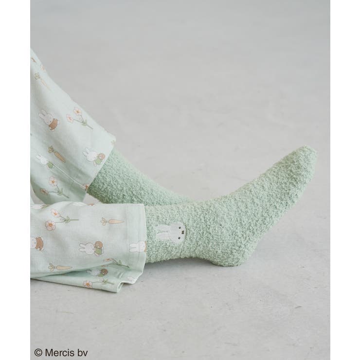 ライトグリーン(33) | miffy(ミッフィー )×ROPE' PICNIC/もこもこルームソックス | ROPE' PICNIC
