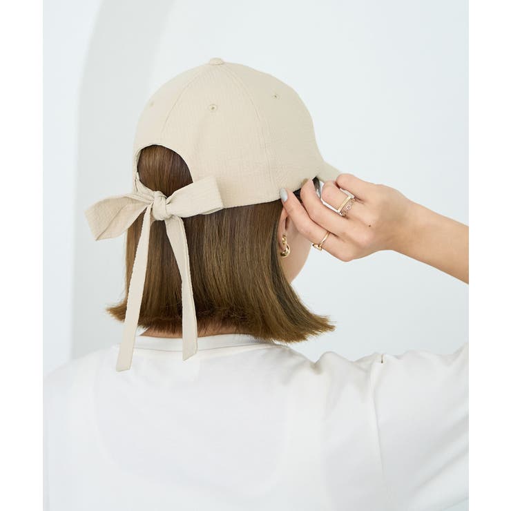 シアサッカーバックリボンキャップ | ROPE' PICNIC | 詳細画像3 