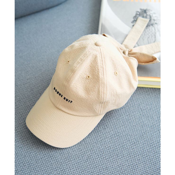 ベージュ系(28) | シアサッカーバックリボンキャップ | ROPE' PICNIC