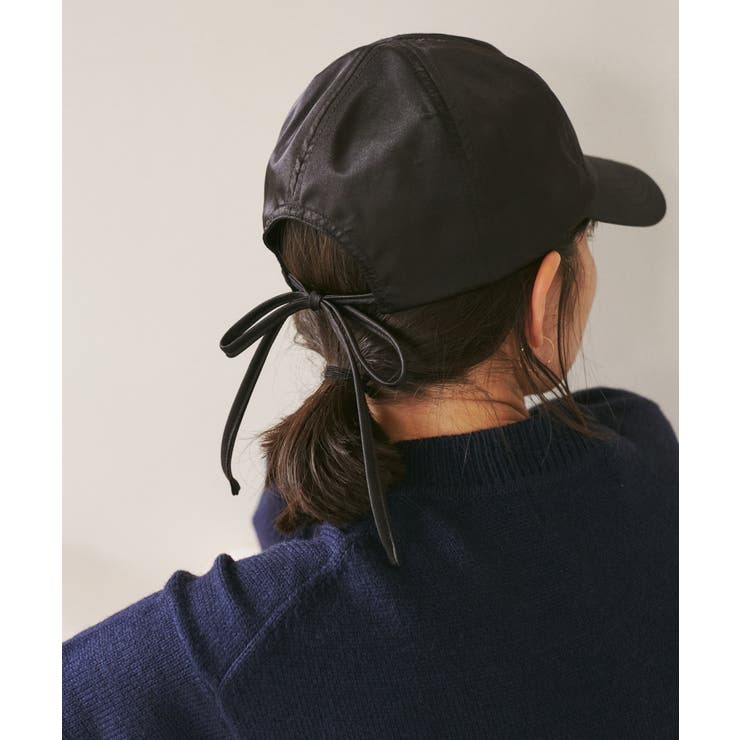 ブラック(01) | バックリボンサテンキャップ | ROPE' PICNIC