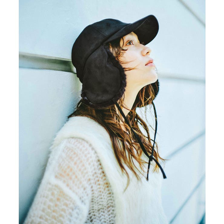 ブラック(01) | 2WAY/フェイクスエードフライトキャップ | ROPE' PICNIC