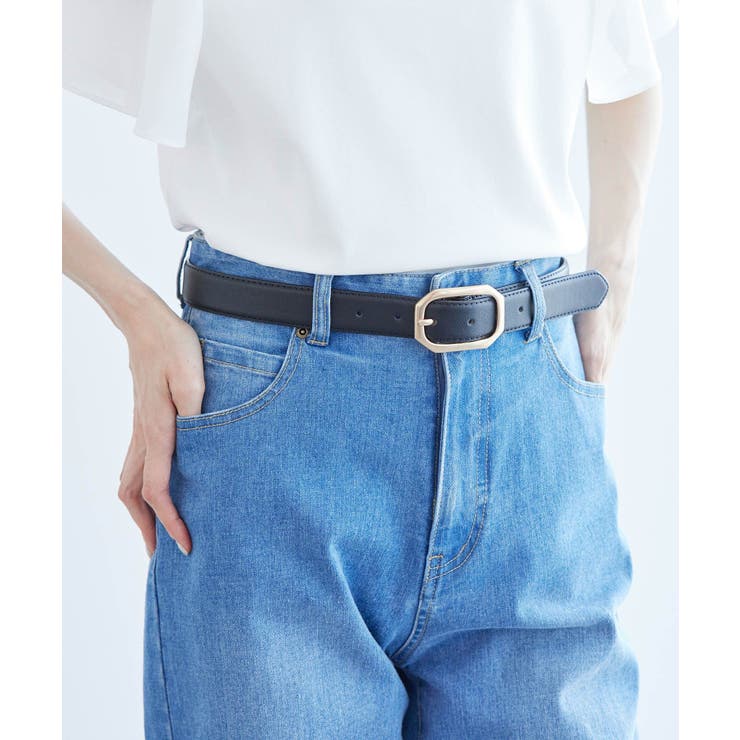 ブラック(01) | 28mmスクエアバックルステッチベルト | ROPE' PICNIC