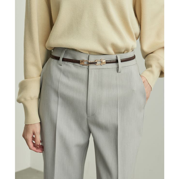 ダークブラウン(20) | 10mm型押しくるみビットバックルスライドベルト | ROPE' PICNIC