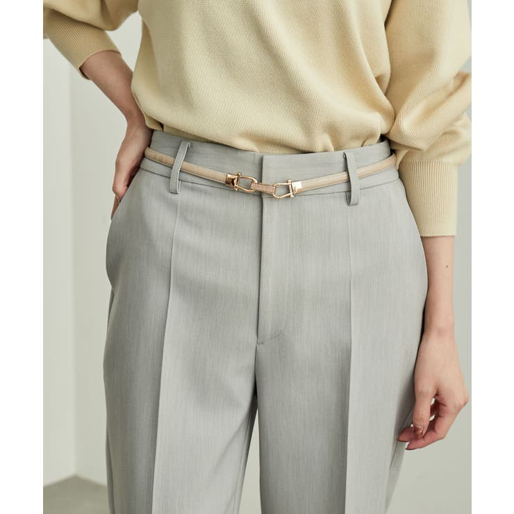 ベージュ系(28) | 10mm型押しくるみビットバックルスライドベルト | ROPE' PICNIC