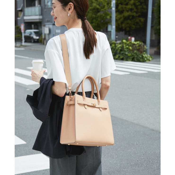 【WEB限定】 ベルトデザインスクエアトートバッグ/通勤対応 | ROPE' PICNIC | 詳細画像5 