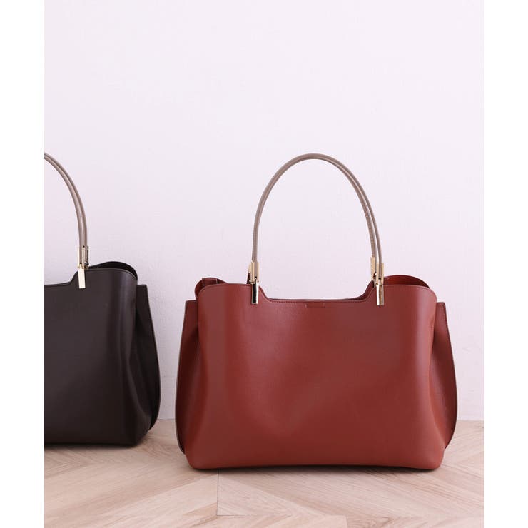 レッド系(62) | 【軽量】レクタンメタル３層A4トートバッグ | ROPE' PICNIC