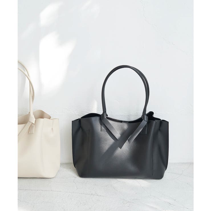 ブラック(01) | 軽量ダブルリボン3層A4トートバッグ | ROPE' PICNIC