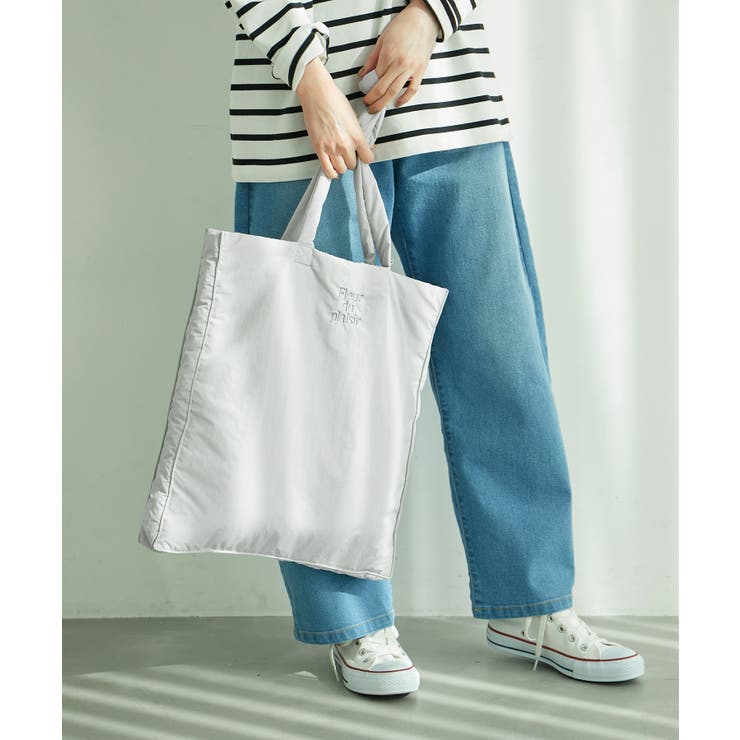 ライトグレー(08) | A4対応・撥水加工/マカロンカラーパディングトートバッグ | ROPE' PICNIC