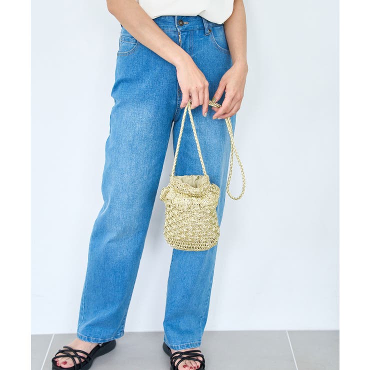 ゴールド(90) | メタリックヤーンミニフリルショルダーバッグ | ROPE' PICNIC