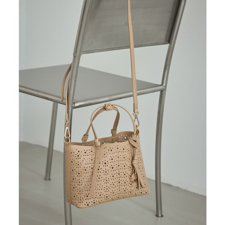 ベージュ系(28) | フルーレットパンチングレースミニショルダーバッグ/2WAY | ROPE' PICNIC