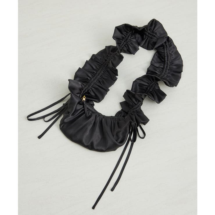 ブラック系(02) | シャーリングフリルショルダーバッグ | ROPE' PICNIC