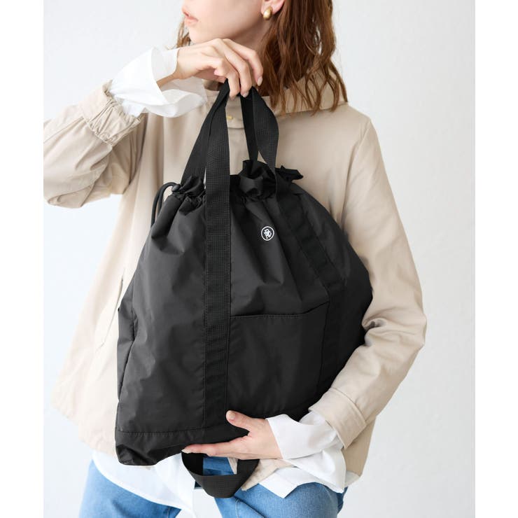 ブラック(01) | 撥水・A4対応・3WAY/ナイロンショルダートートバック | ROPE' PICNIC