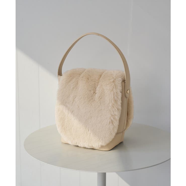 ベージュ(27) | マルチWAYファーフラップハンド＆ショルダーバッグ | ROPE' PICNIC