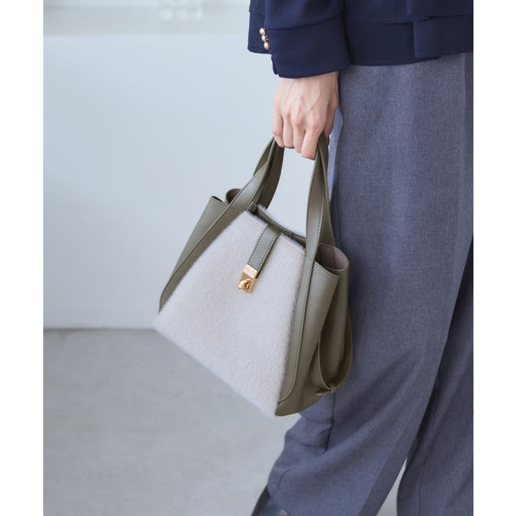 me fit BAG ホースヘア調コンビスクエアフォルムバッグ/2WAY | ROPE' PICNIC | 詳細画像10 