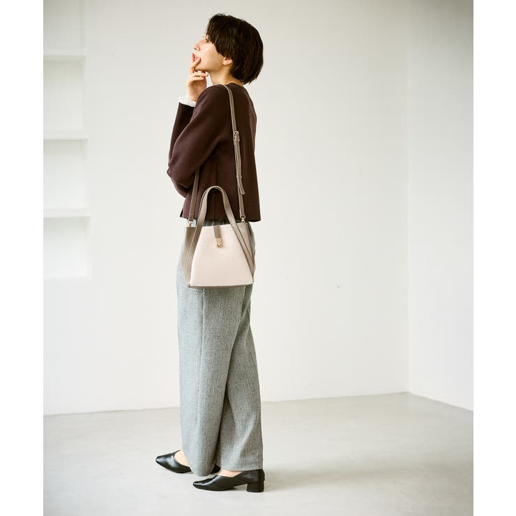 me fit BAG ホースヘア調コンビスクエアフォルムバッグ/2WAY | ROPE' PICNIC | 詳細画像7 