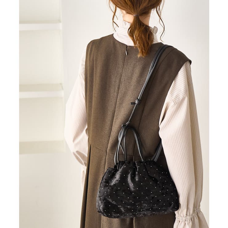 2WAYハンドル シャイニーベロアパースバッグ | ROPE' PICNIC | 詳細画像2 