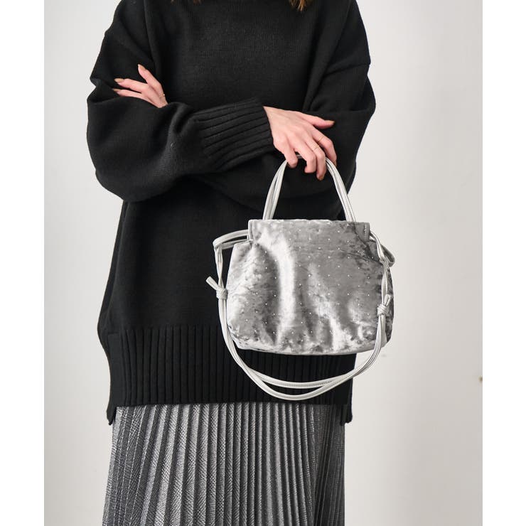 2WAYハンドル シャイニーベロアパースバッグ | ROPE' PICNIC | 詳細画像7 