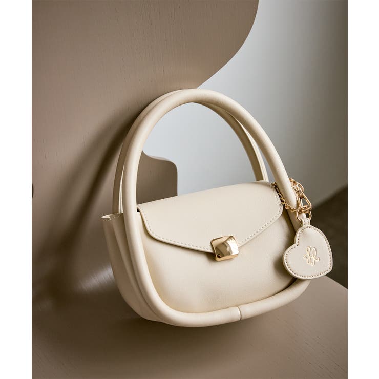 ハートチャーム付きミニレトルショルダーバッグ | ROPE' PICNIC | 詳細画像1 