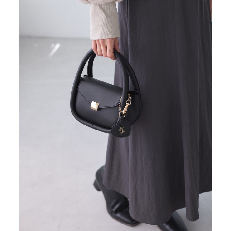 ハートチャーム付きミニレトルショルダーバッグ | ROPE' PICNIC | 詳細画像2 