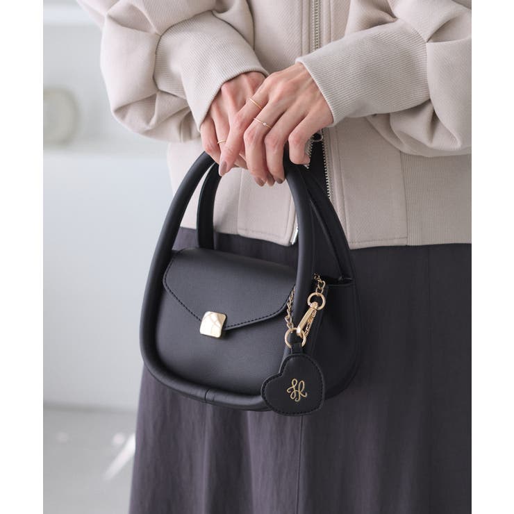 ハートチャーム付きミニレトルショルダーバッグ | ROPE' PICNIC | 詳細画像3 