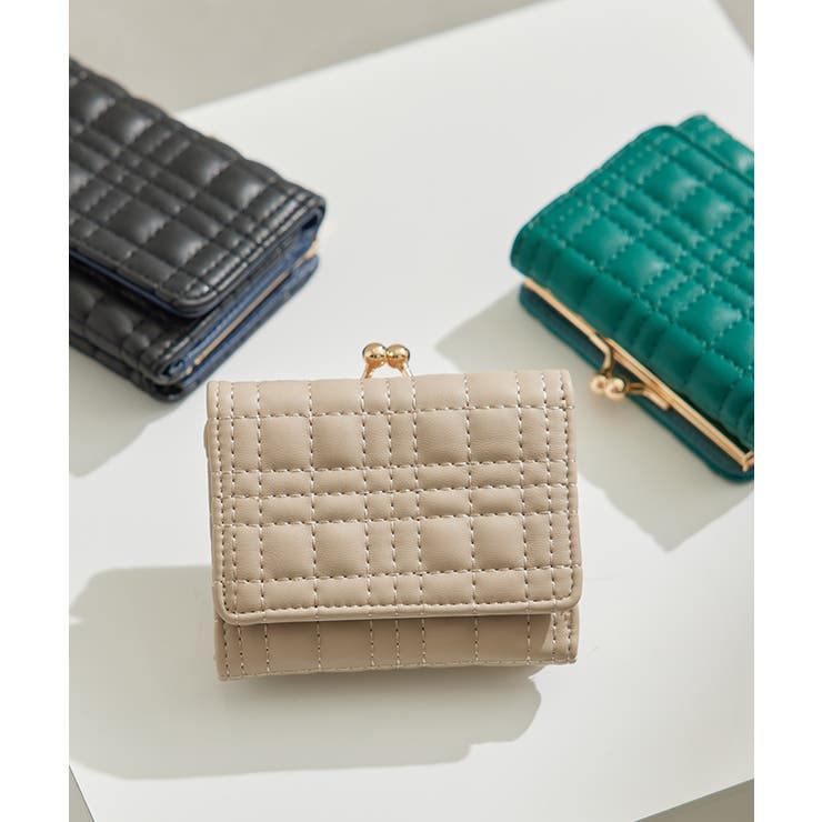 がま口キルティング三つ折りミニウォレット | ROPE' PICNIC | 詳細画像1 