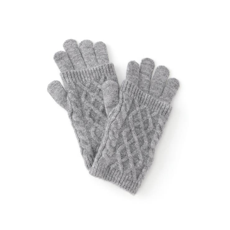 3WAY/ケーブル編み×リブ編みニットグローブ | ROPE' PICNIC | 詳細画像14 