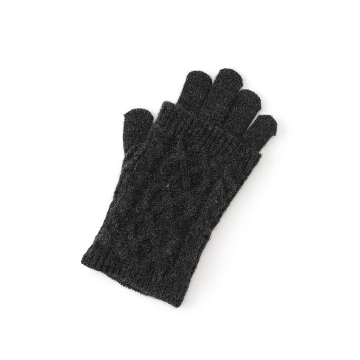 3WAY/ケーブル編み×リブ編みニットグローブ | ROPE' PICNIC | 詳細画像7 