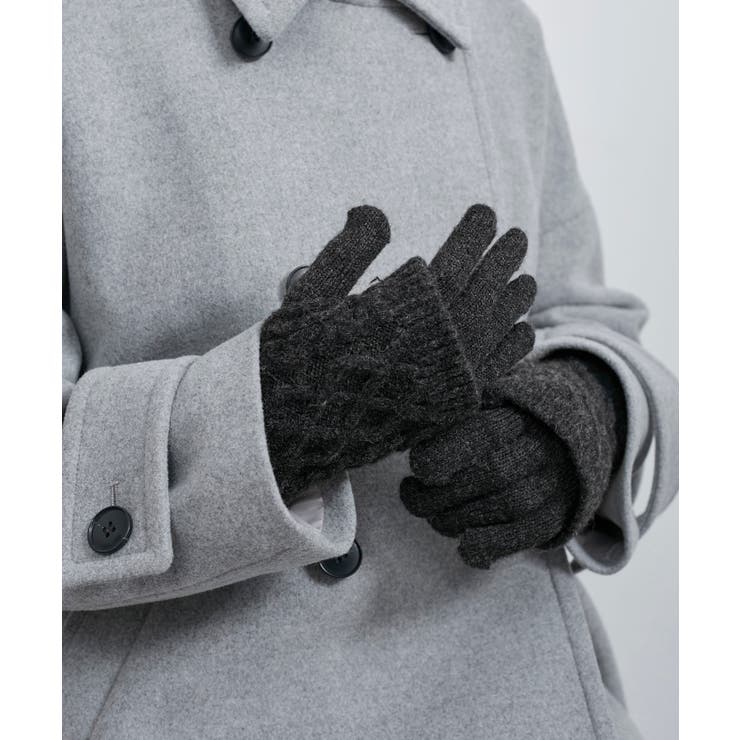 チャコール(06) | 3WAY/ケーブル編み×リブ編みニットグローブ | ROPE' PICNIC