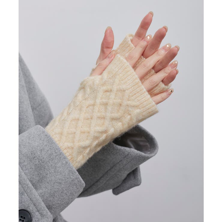 キナリ(16) | 3WAY/ケーブル編み×リブ編みニットグローブ | ROPE' PICNIC