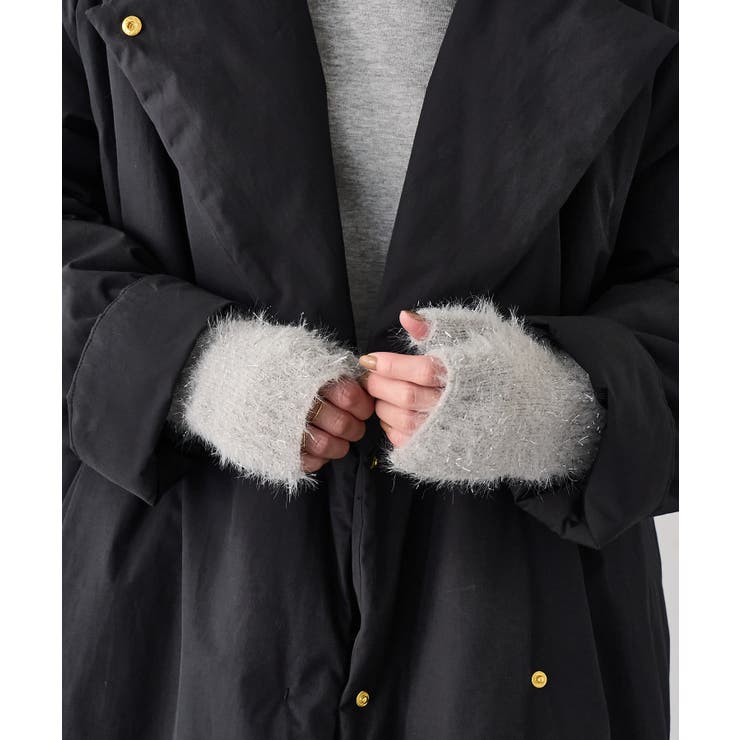 グレー(07) | ラメニットフィンガーレスグローブ | ROPE' PICNIC