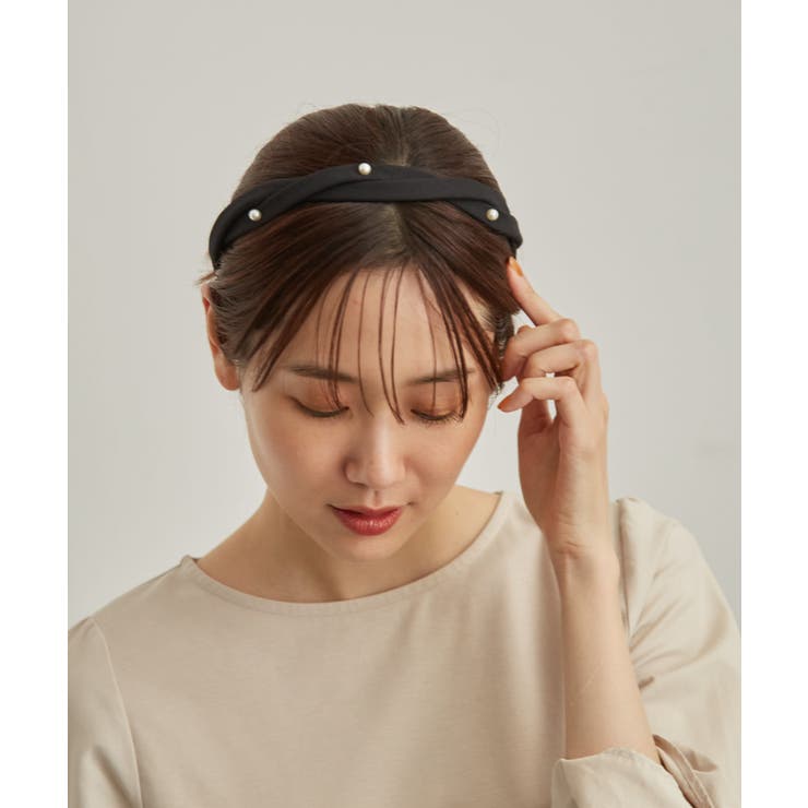 パールポイントツイストカチューシャ | ROPE' PICNIC | 詳細画像1 