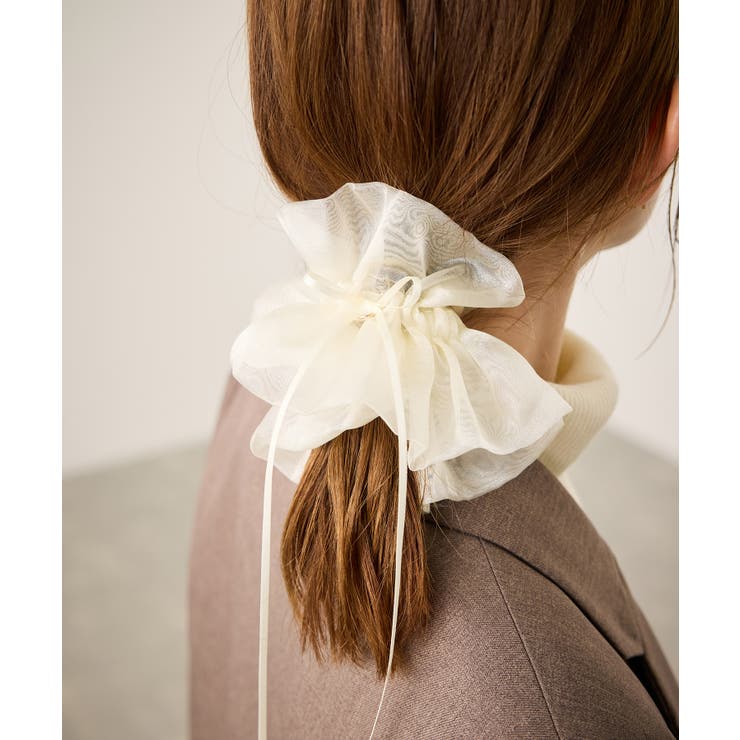 オーガンジーギャザーシュシュ | ROPE' PICNIC | 詳細画像3 