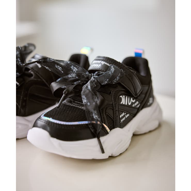 【KIDS/キッズ】【＝Me】チュール＆サテンリボンスニーカー | ROPE' PICNIC【KIDS】 | 詳細画像1 