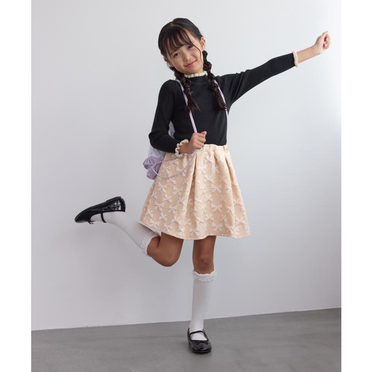 【KIDS/キッズ】インパンツ付きリボン柄タックスカート | ROPE' PICNIC【KIDS】 | 詳細画像2 