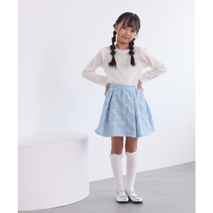 【KIDS/キッズ】インパンツ付きリボン柄タックスカート | ROPE' PICNIC【KIDS】 | 詳細画像7 