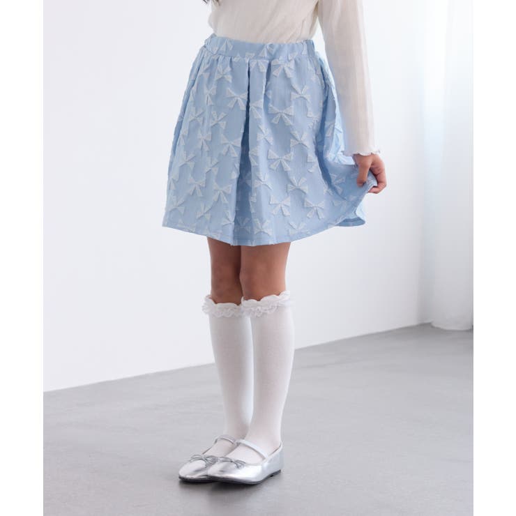 【KIDS/キッズ】インパンツ付きリボン柄タックスカート | ROPE' PICNIC【KIDS】 | 詳細画像9 