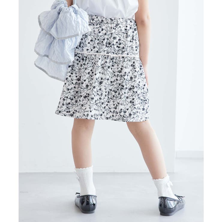 【KIDS】花柄パイピングギャザースカート/リンクコーデ | ROPE' PICNIC【KIDS】 | 詳細画像11 