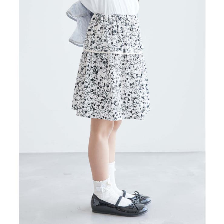 【KIDS】花柄パイピングギャザースカート/リンクコーデ | ROPE' PICNIC【KIDS】 | 詳細画像12 