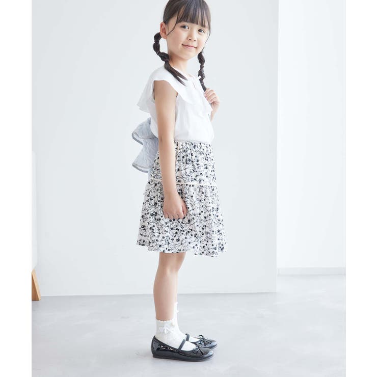 【KIDS】花柄パイピングギャザースカート/リンクコーデ | ROPE' PICNIC【KIDS】 | 詳細画像8 