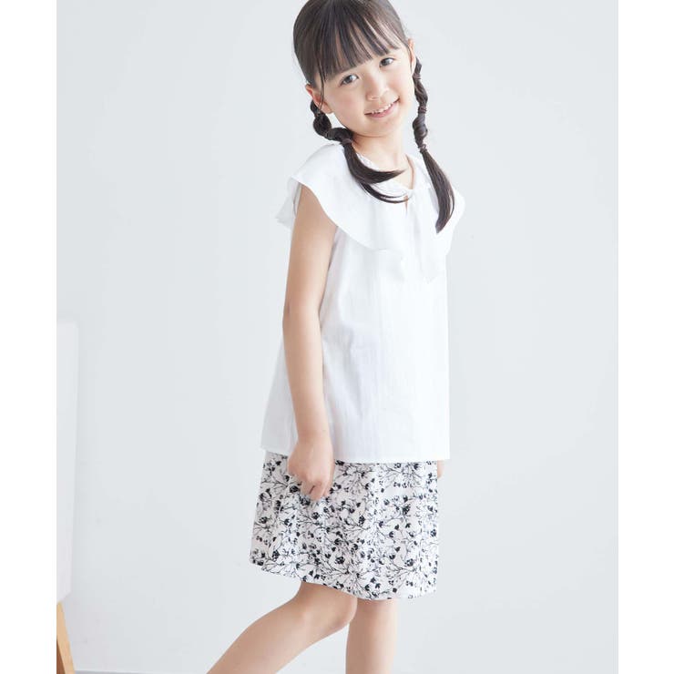 【KIDS】花柄パイピングギャザースカート/リンクコーデ | ROPE' PICNIC【KIDS】 | 詳細画像9 