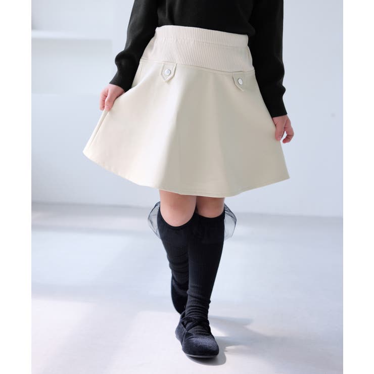 【KIDS/キッズ】合皮フレアスカート | ROPE' PICNIC【KIDS】 | 詳細画像1 