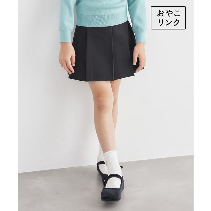 ブラック(01) | 【KIDS】ウエスト折り返しタックスカート/リンクコーデ | ROPE' PICNIC【KIDS】