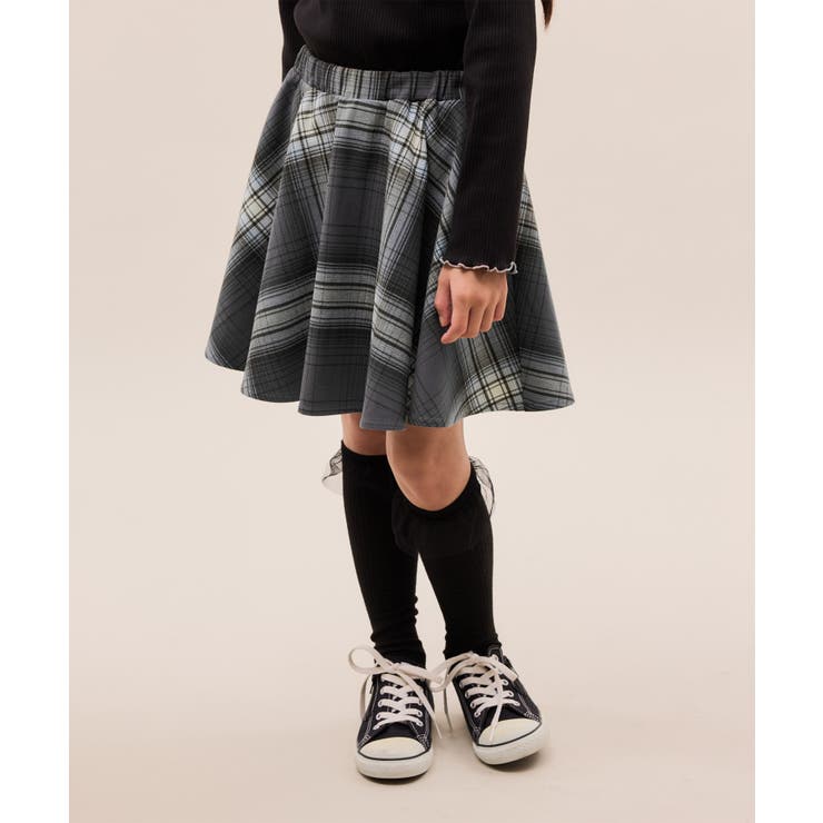 【KIDS/キッズ】インパンツ付きチェック柄フレアスカート/リンクコーデ | ROPE' PICNIC【KIDS】 | 詳細画像1 