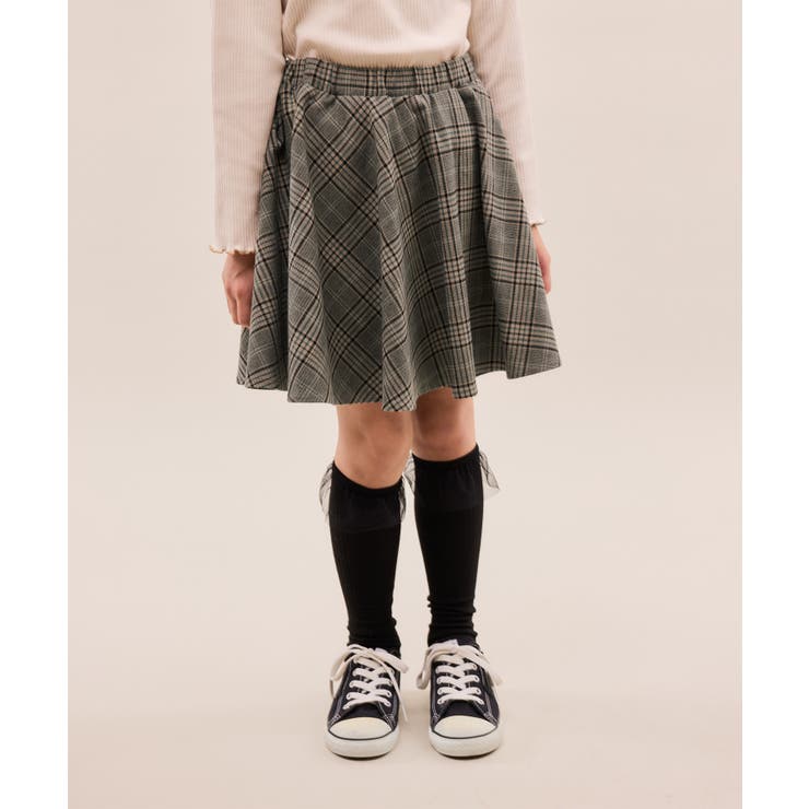 ベージュ(27) | 【KIDS/キッズ】インパンツ付きチェック柄フレアスカート/リンクコーデ | ROPE' PICNIC【KIDS】